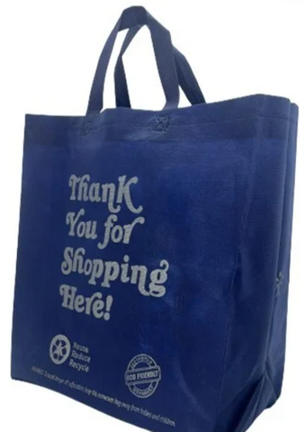 2N Nonwoven Handled 3D Bag -Dark Blue 300/cs. 2N Nonwoven Handled 3D Bag -Dark Blue 300/cs.