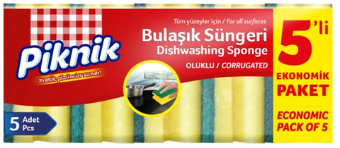 Piknik Heavy Duty Scrub Sponge 5 Pk, 24/cs. Piknik Heavy Duty Scrub Sponge 5 Pk, 24/cs.