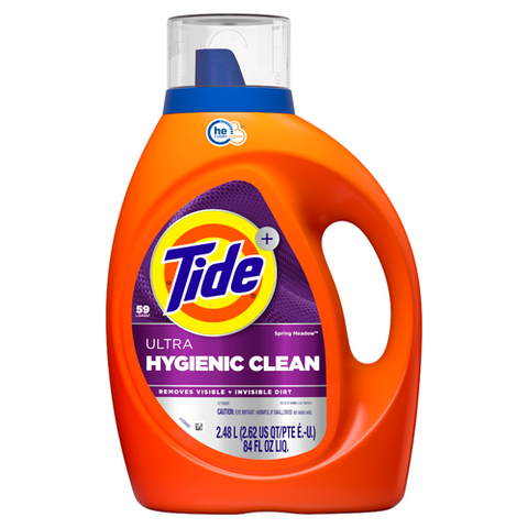 Tide Liquid Detergent -Hygienic Clean 64 Loads 84 Oz (2.48 L) , 4/cs.