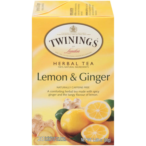 Twinings Tea -Lemon And Ginger 20 Ct, 6/cs.
