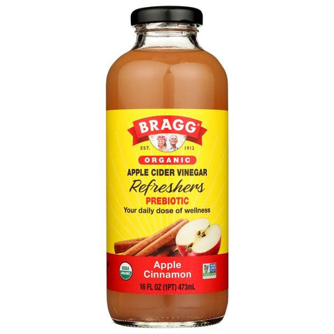 Bragg Apple Cider Vinegar Beverage -Apple Cinnamon 16 Oz, 12/cs. EXP: 03/03/2028