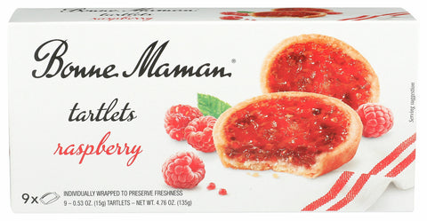 Bonne Maman Tartlets -Raspberry  4.76 Oz, 12/cs EXP: 03/14/2027