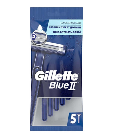 Gillette Blue II Plus 5 Ct, 24/cs.