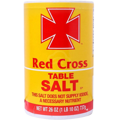 Red Cross Table Salt 26 Oz, 24/cs EXP: 08/18/2030