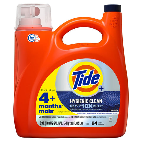 Tide Liquid Detergent -Hygienic Clean 132 Oz, 4/cs.