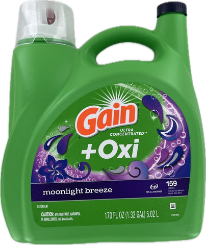 Gain Laundry Detergent -Moonlight Breeze 170 Oz, 4/cs.