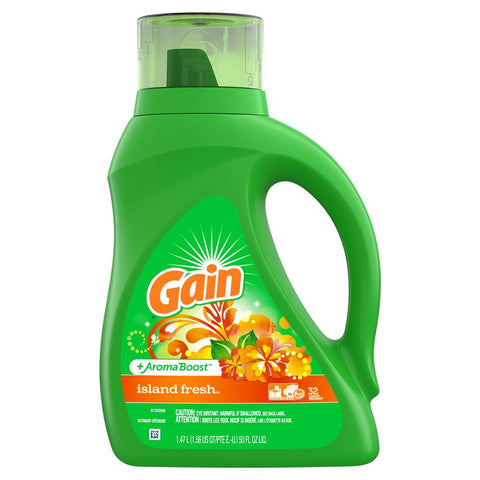 Gain Laundry Detergent -Island Fresh 46 Oz, 6/cs.