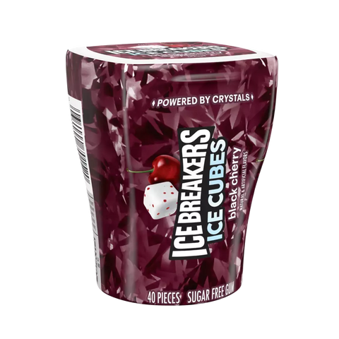 Ice Breakers Ice Cubes Black Cherry Sugar Free Gum 40 CT, 6/cs EXP: 03/2027