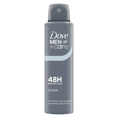 Dove Body Spray Men -Clean 150 Ml, 6/cs.