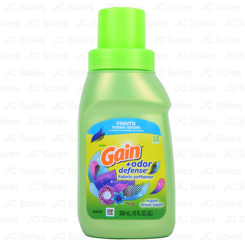 Gain Fabric Softner -Odor Defense Super Fresh Blast 10 Oz, 12/cs.