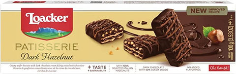 Loacker Patisserie -Dark Hazelnut 100 G (3.53 Oz), 12/cs.