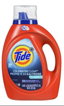 Tide Liquid Detergent -Cold Water  64 Loads 84 Oz (2.48 L) , 4/cs.