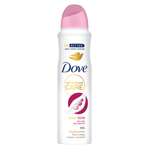 Dove Body Spray Women -Even Tone 150 Ml, 6/cs.