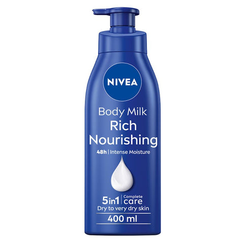 Nivea Lotion -Rich Nourishing w/Pump 400 Ml, 12/cs.