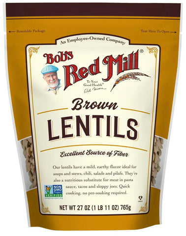 Bob's Red Mill Brown Lentils 27 Oz, 4/cs.EXP:01/04/2028