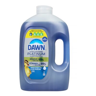 Dawn Platinum Dish Liquid -Fresh Rain 2.01 LT (68 Oz), 4/cs.