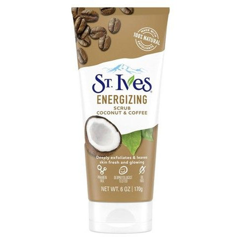 St Ives Face Scrub -Coconut & Coffee 6 Oz, 6/cs