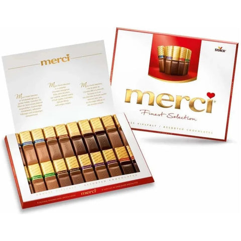 Merci Finest Selection Assorted Chocolate Red 250 G(8.8 Oz), 10/cs.  EXP: 01/08/2026