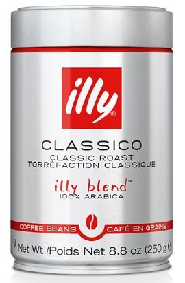 Illy Classico Whole Bean Coffee Medium Roast 250 G (8.8 Oz), 12/cs. EXP: 06/2027