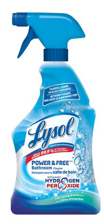 Lysol Bathroom Cleaner  Hydrogen Peroxide Action Cool Spring Breeze 22 Oz, 12/cs