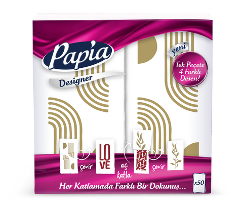 Papia Designer Napkins 50 CT, 24/cs