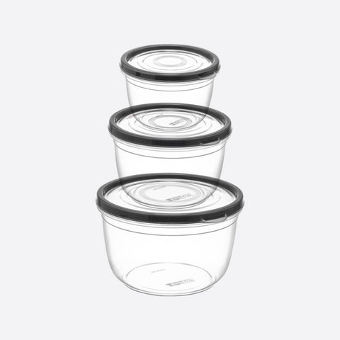 Plastic Round Compact Set Of 3 (0.625 LT+1.2 LT+2.1 LT), 12/cs.