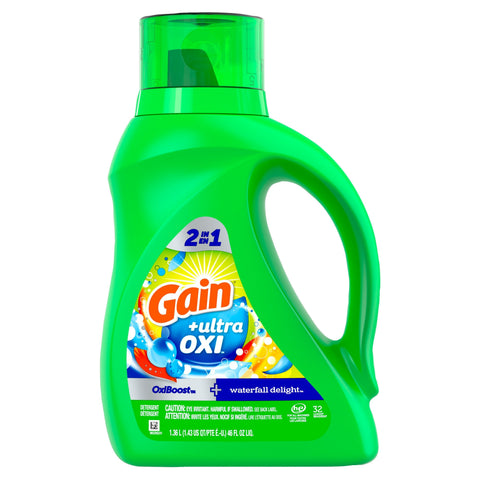 Gain Laundry Detergent -Waterfall Delight 46 Oz, 6/cs.