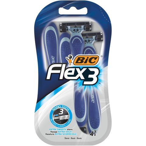 Bic Razor Flex3 Nano Tech 4CT, 10/cs