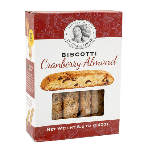 Cucina & Amore Cranberry & Almond Biscotti 8.5 Oz, 6/cs. EXP: 02/23/2028