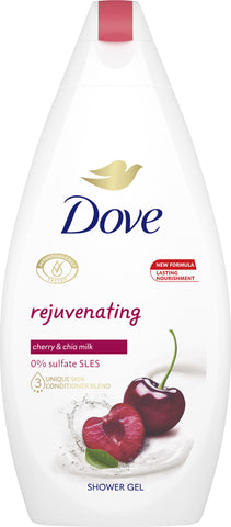 Dove Body Wash -Cherry & Chia Milk 450 Ml, 12/cs.