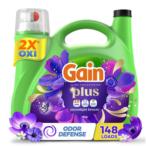 Gain Laundry Detergent -Moonlight Breeze Plus 182 Oz, 2/cs.