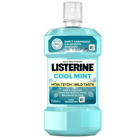 Listerine Mouthwash -Cool Mint Mild 250 Ml, 24/cs.