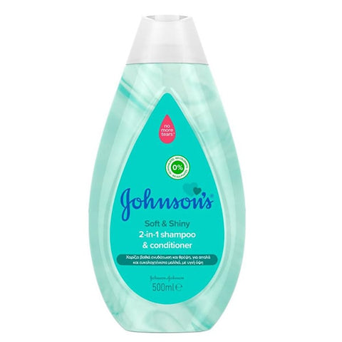 Johnson's Soft & Shine 2-in-1 Shampoo & Conditioner 500 Ml, 12/cs