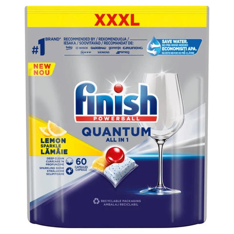 Finish Quantum Dishwasher Capsule -Lemon 60 CT, 6/cs