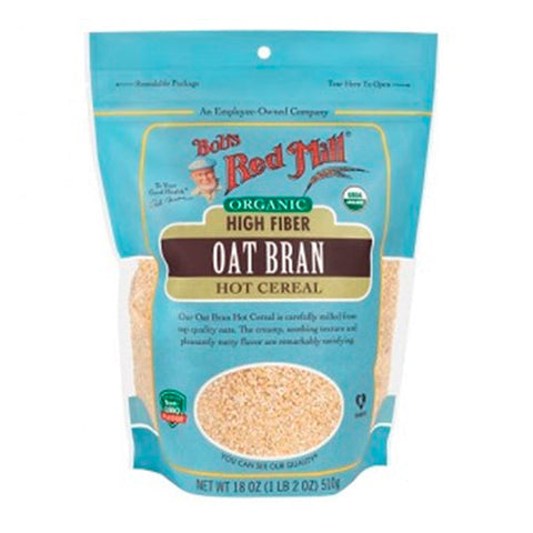 Bob's Red Mill Organic High Fiber Oat Bran Hot Cereal 18 Oz, 4/cs EXP: 7/18/2027