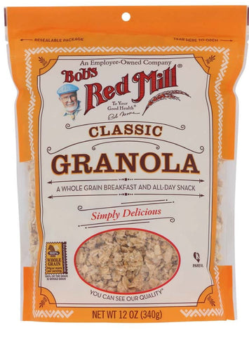 Bob's Red Mill Classic Natural Whole Grain Granola  12 Oz, 4/cs. EXP: 1/6/2027