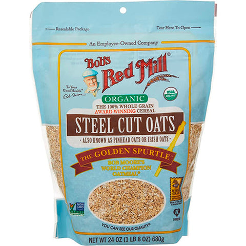 Bob'S Red Mill Organic Steel Cut Oats 24 Oz, 4/cs. EXP: 2/3/2028