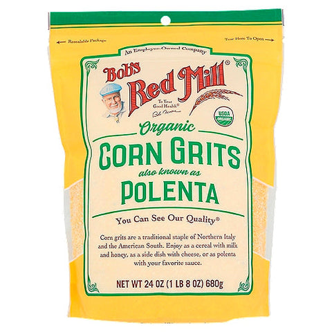 Bob'S Red Mill Organic Corn Grits Polenta 24 Oz, 4/cs. EXP: 1/7/2028