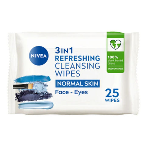 Nivea Wipes -Normal Skin 25 CT, 6/cs