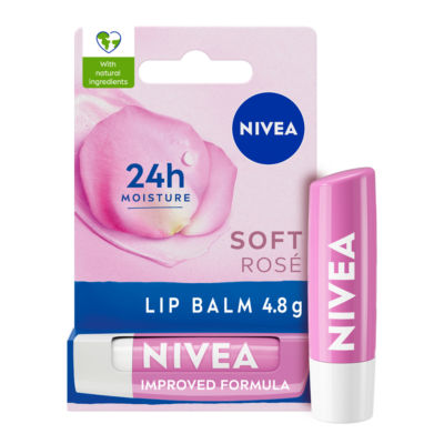 Nivea Lip Balm -Soft Rose 4 Gm, 12/cs