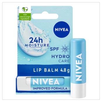 Nivea Lip Balm -Hydro Care SPF 15 5 Ml, 12/cs