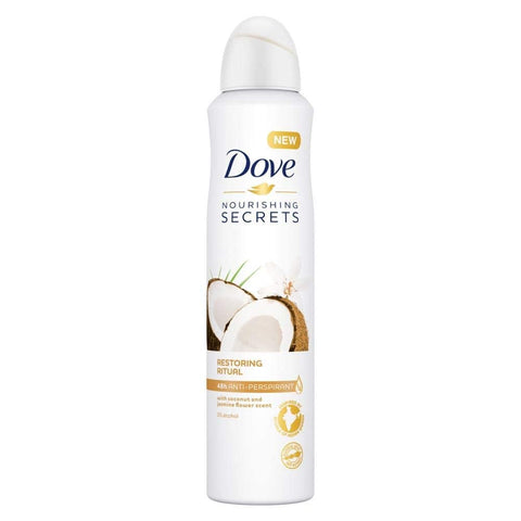 Dove Body Spray -Restoring Ritual Coconut & Jasmine 250 Ml, 6/cs.