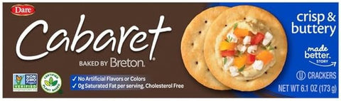 Dare Cabaret Crisp & Buttery Crackers 6.1 Oz, 12/cs  EXP: 8/24/2026