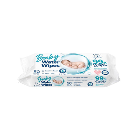 Papilion XXL Baby Water Wipes w/Flip Top 50 CT, 12/cs.