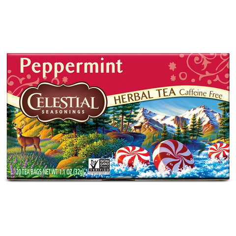 Celestial Seasoning Herbal Tea -Peppermint 20 CT, 6/cs. EXP:07/27