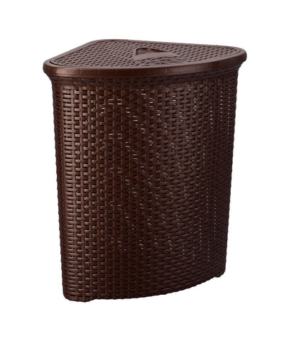 Plastic Angled Rattan Laundry Hemper 55 LT, 5/cs.