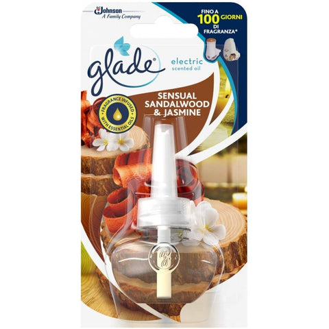 Glade Scented Oil Refill -Sensual Sandalwood & Jasmine 20 Ml (0.68 Oz), 6/cs.