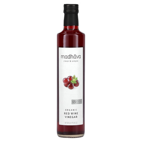 Madhava Organic Red Wine Vinegar 16.9 Oz, 6/cs  EXP: 10/25/2030