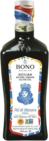 Bono Val Di Mazara Sicilian PDO Extra Virgin Olive Oil 16.9 Oz, 6/cs.  EXP: 3/3/2028