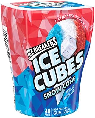 Ice Breakers Ice Cubes Snow Cone Sugar Free Gum 40 CT, 6/cs  EXP: 06/30/2027